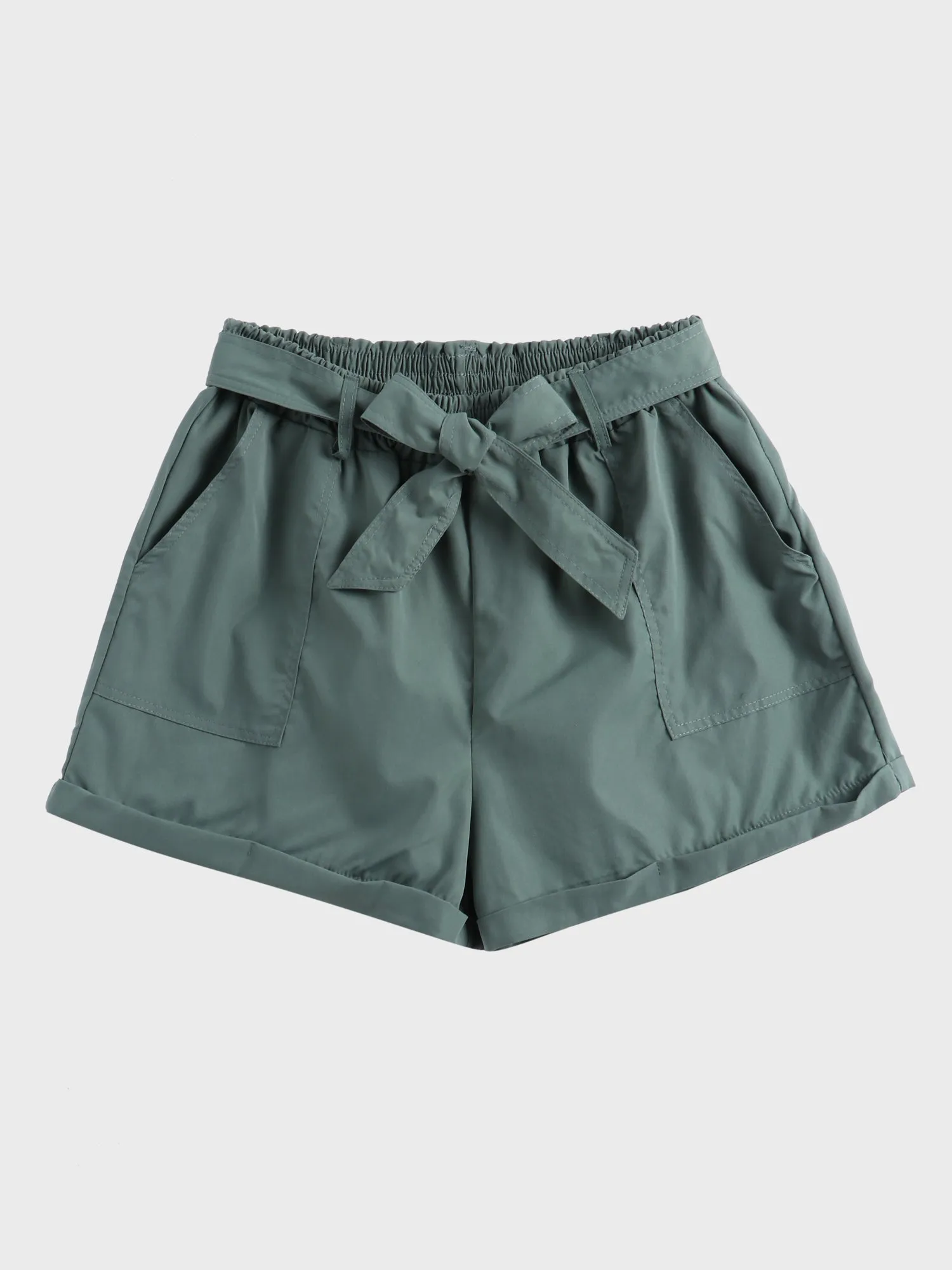Midsize Casual High-Waist Bow Shorts