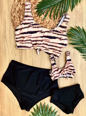 Mommy and Me Get Em Tiger Two Piece Swimsuit