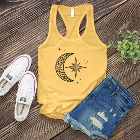 Mosaic Polaris and Moon Women's Tank Top