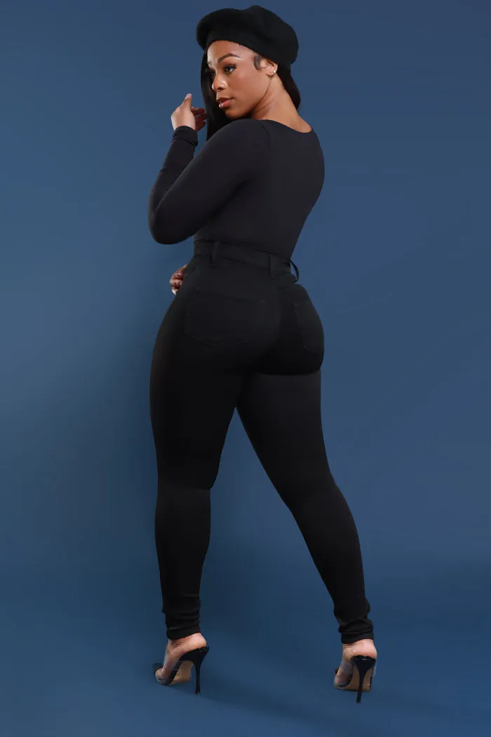 On Strike High Rise Jeans - Black