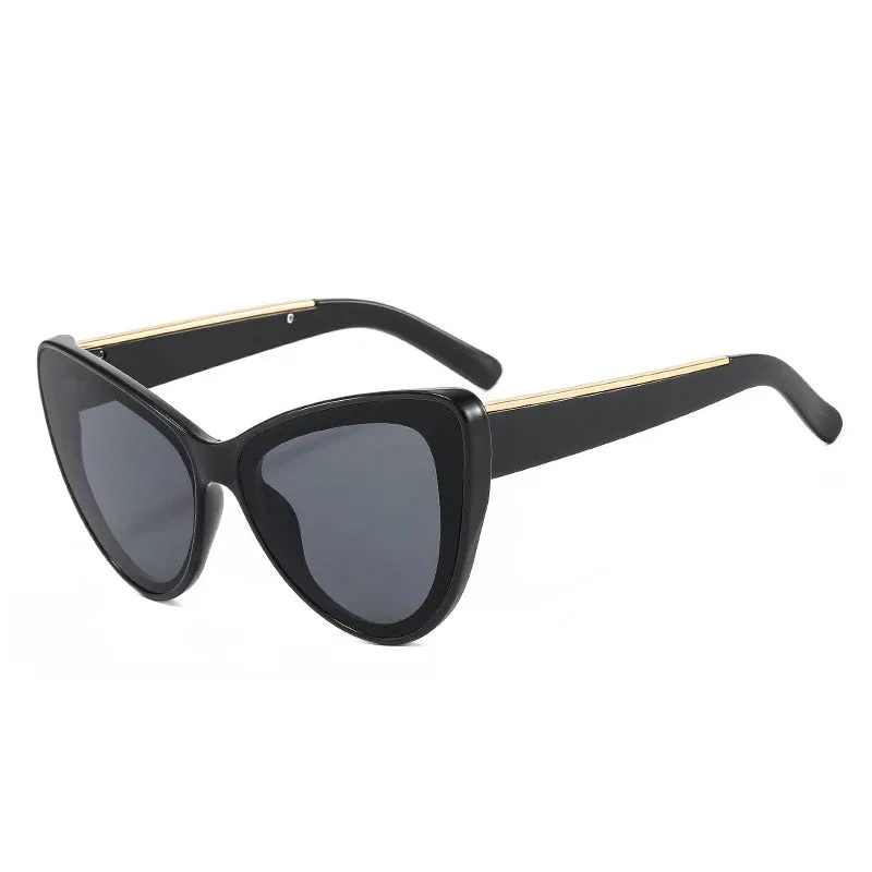 Oversized Cat Eye Women Sunglasses Retro Metal Decoration UV400