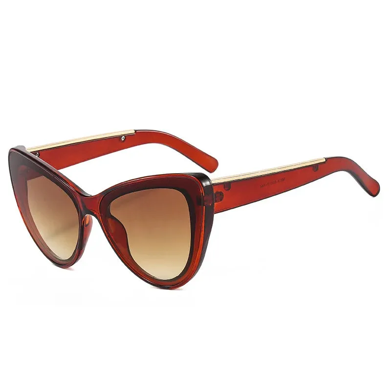Oversized Cat Eye Women Sunglasses Retro Metal Decoration UV400