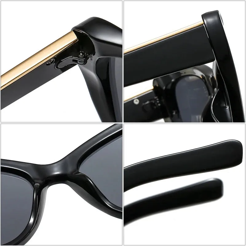 Oversized Cat Eye Women Sunglasses Retro Metal Decoration UV400
