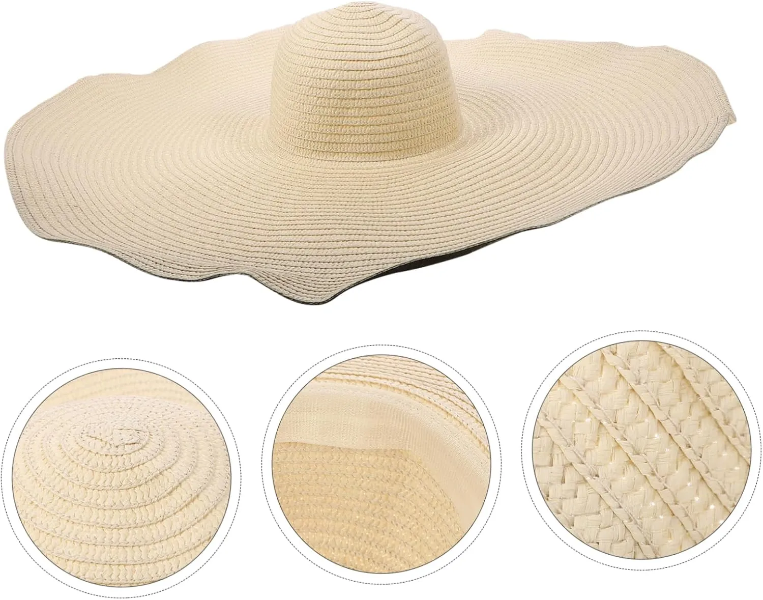 Oversized Wide Brim Straw Hat Straw Beach Hat Sun Hats for Women Summer Beach Hats Women Sun Hat Summer
