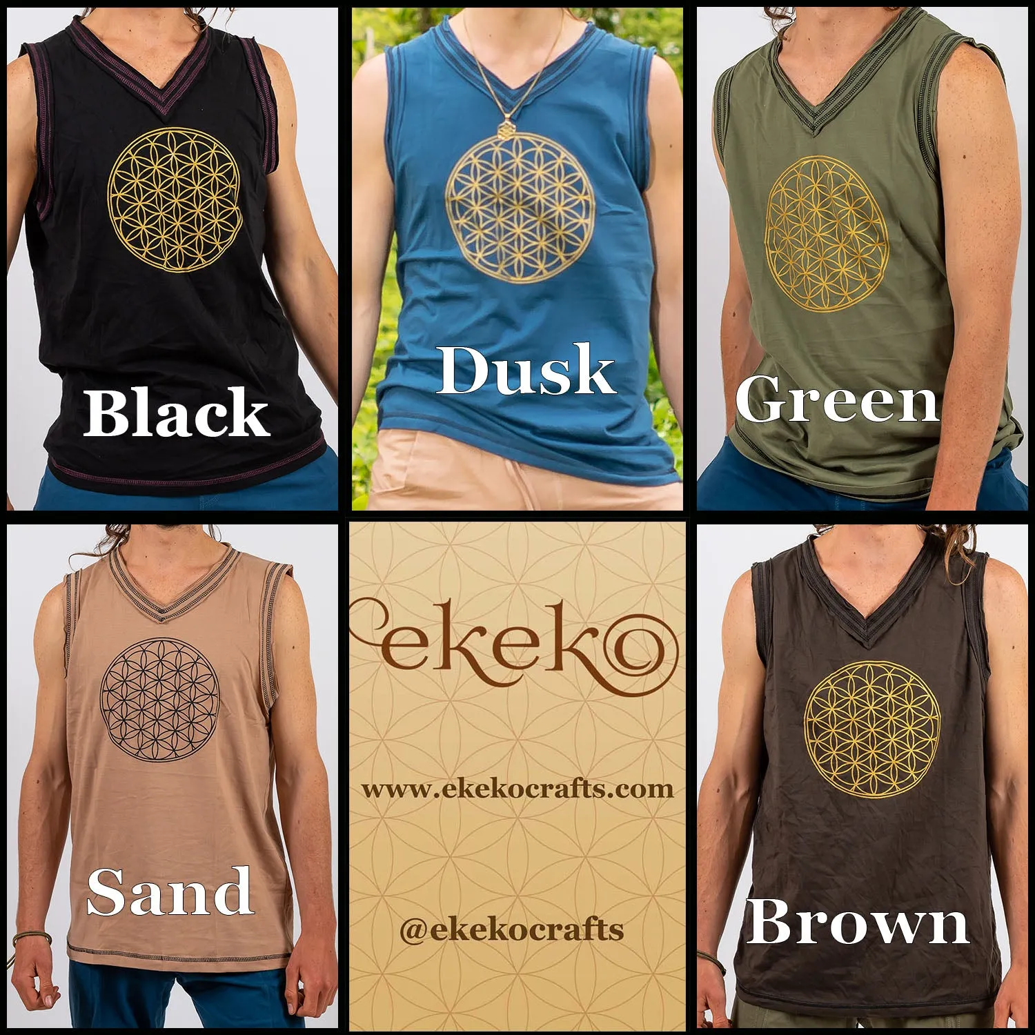Rama Tank - Flower of Life Print