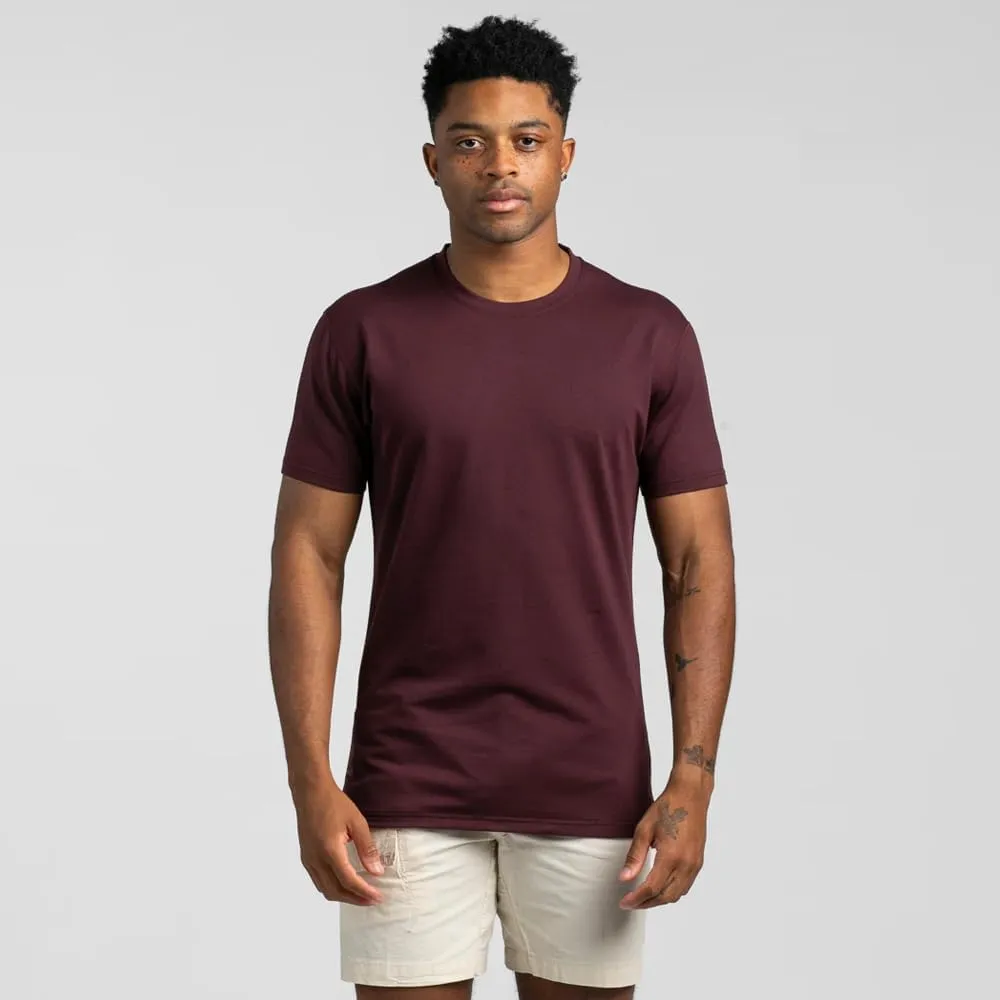 Split Hem Short Sleeve Men's T-Shirt - Polyester, Cotton, and Spandex Blend  Moisture Wicking, Breathable, Classic Fit