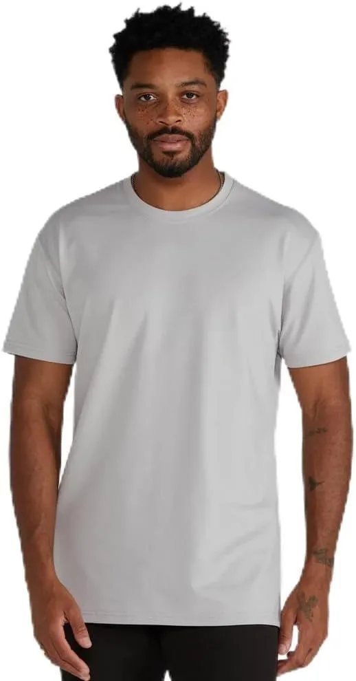 Split Hem Short Sleeve Men's T-Shirt - Polyester, Cotton, and Spandex Blend  Moisture Wicking, Breathable, Classic Fit