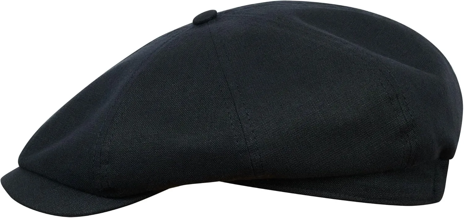 Sterkowski Rowdy Flat Cap for Men and Women | 100% Linen Newsboy Cap | Elegant 8 Panel Gatsby Cap