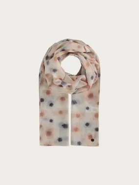 Stola mit Aquarell-Blumen-Design in Seidenmischung
