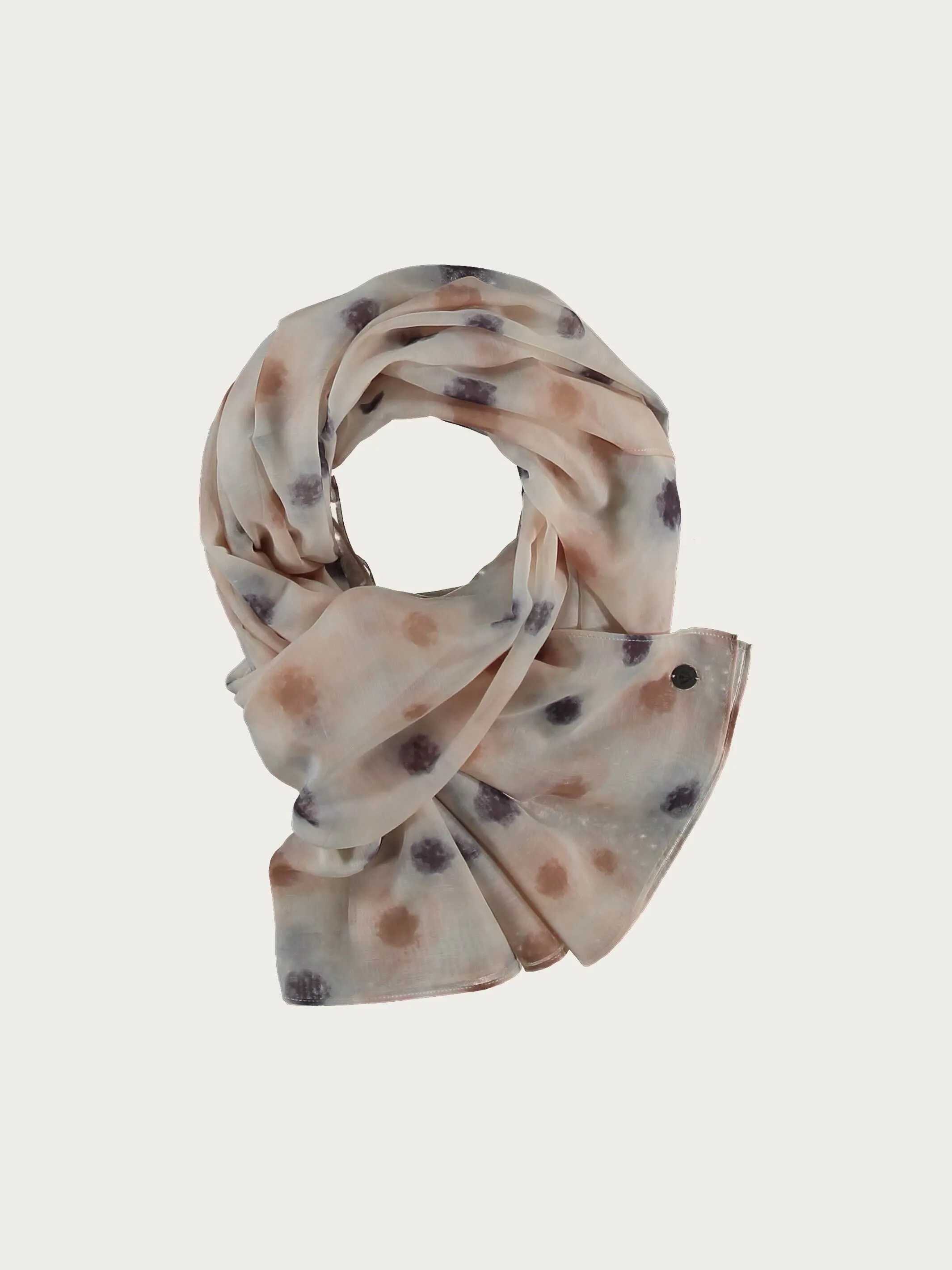 Stola mit Aquarell-Blumen-Design in Seidenmischung