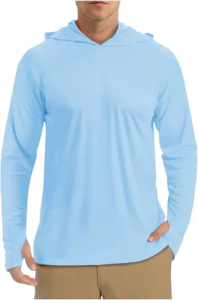 Sun Shirt UPF 50  Men's Fishing Long Sleeve UV Protection Hoodie Hiking Rash Guard Beach Swimming Running Pullover