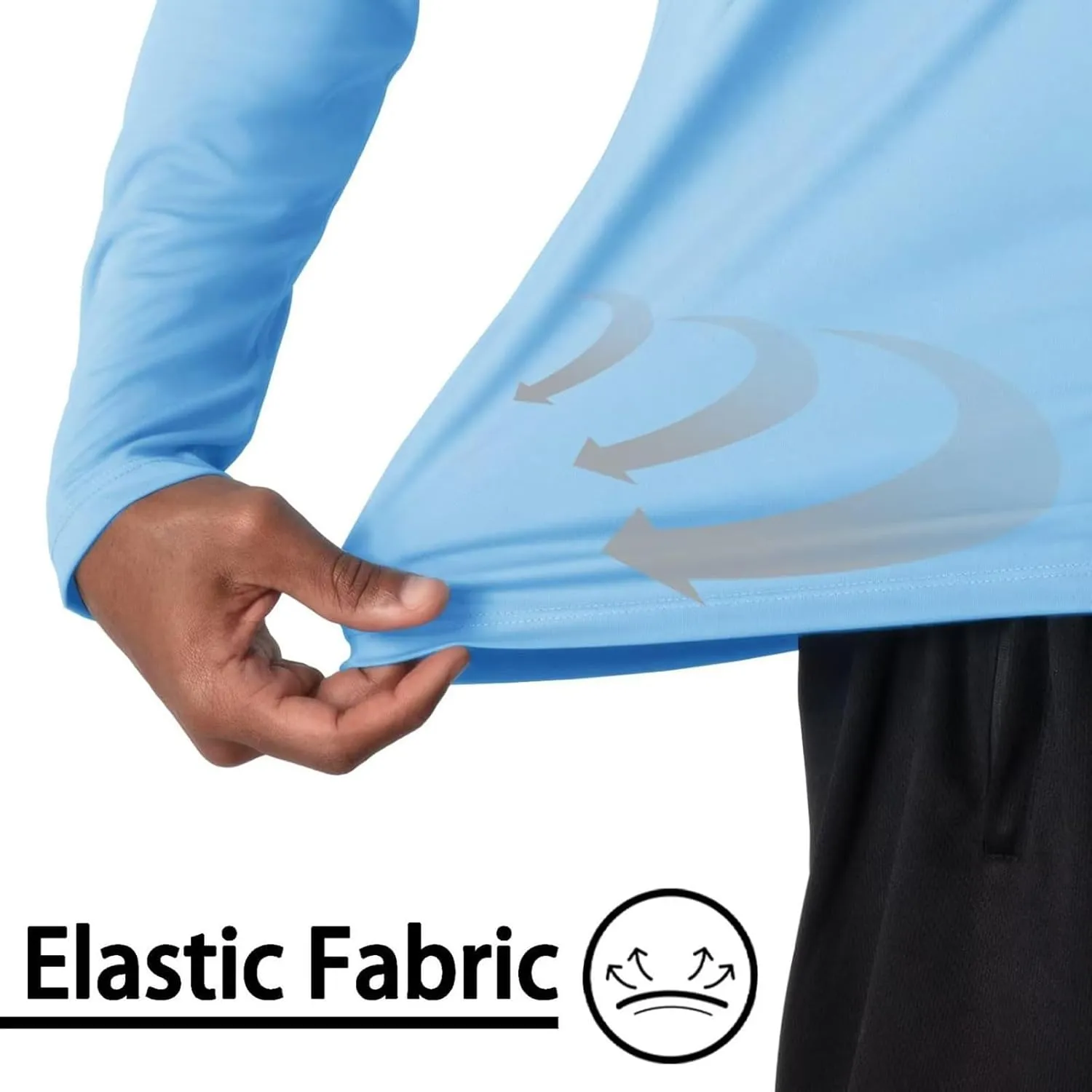 Sun Shirt UPF 50  Men's Fishing Long Sleeve UV Protection Hoodie Hiking Rash Guard Beach Swimming Running Pullover