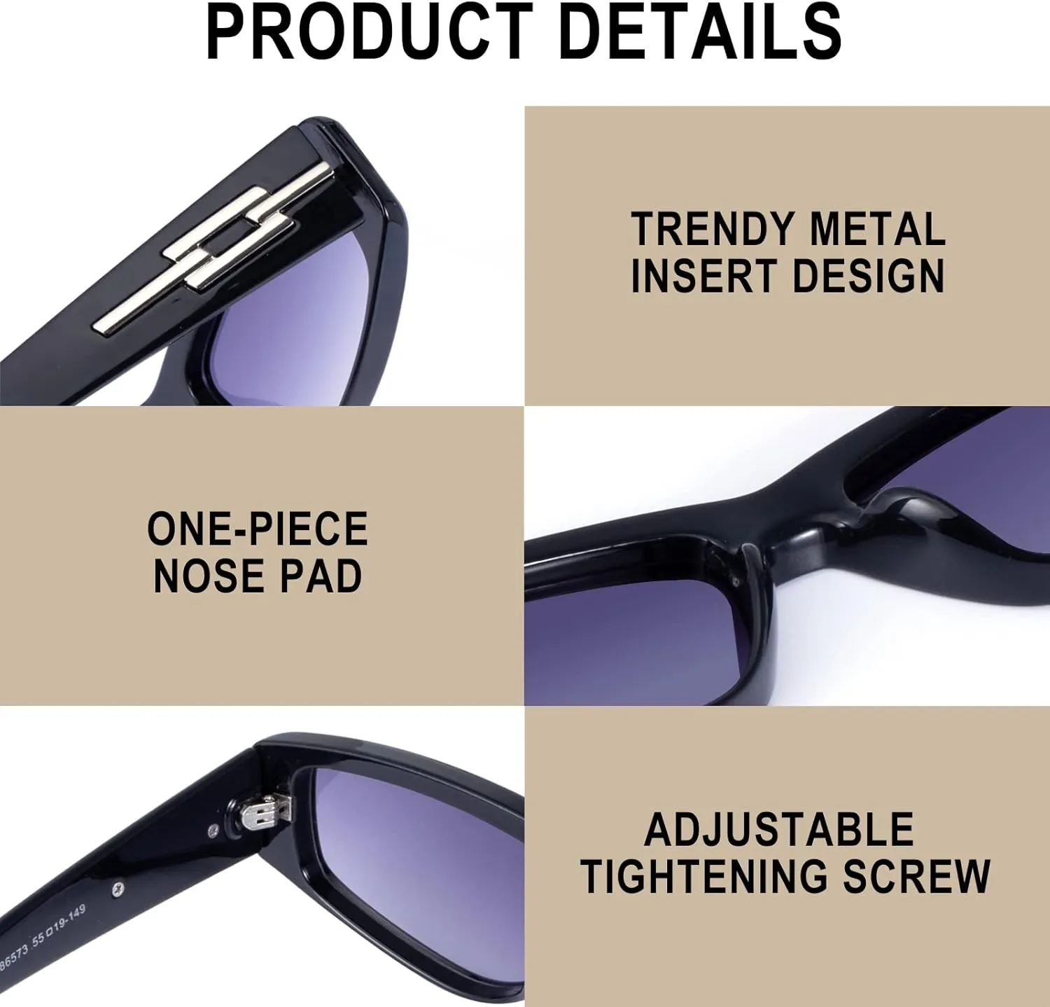 Sunglasses for Women Men Trendy Shades Y2K Glasses UV400 Protection