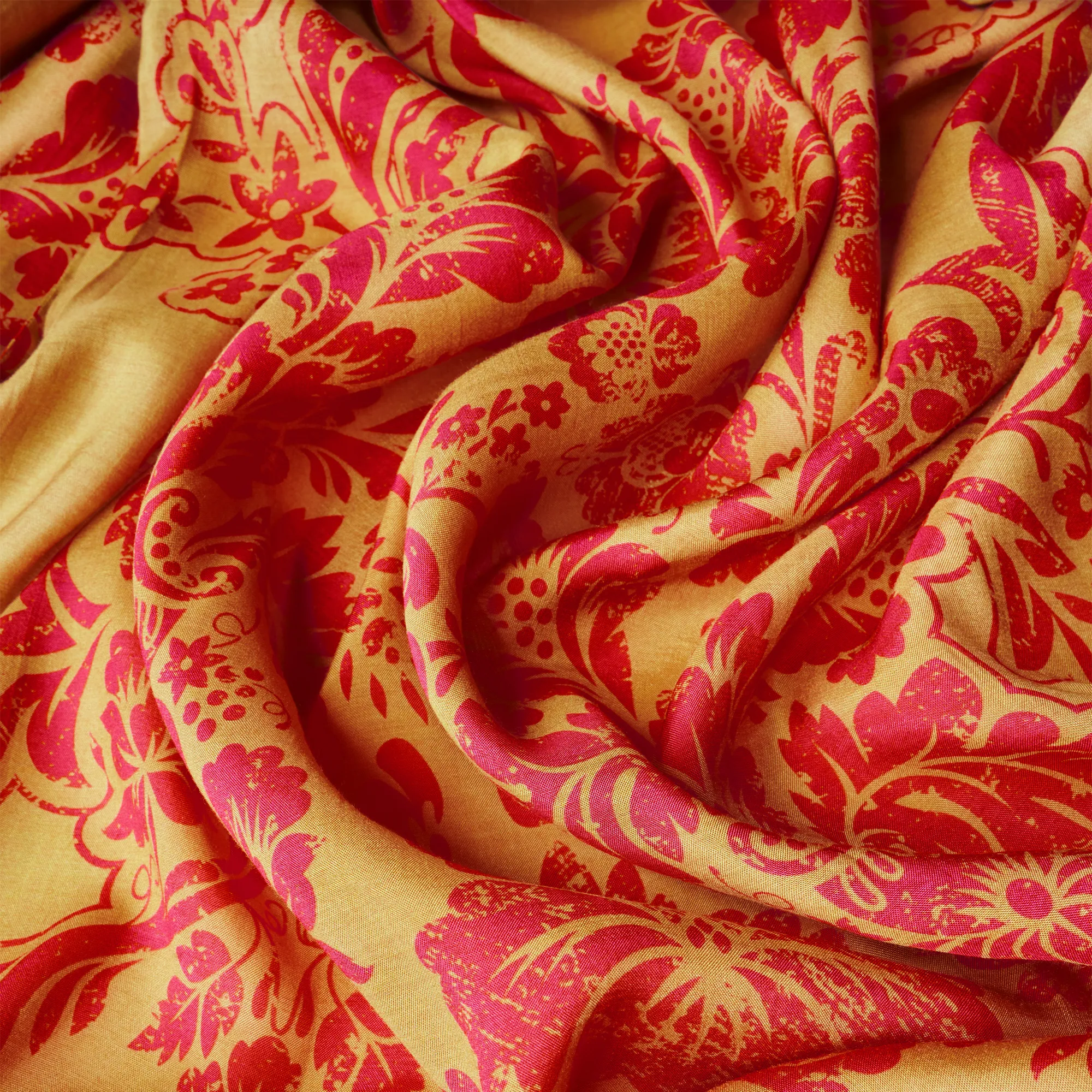 Tapestry Kimono Gown Mustard