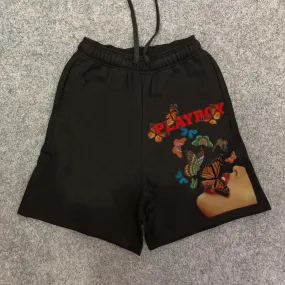 Tide brand printed butterfly retro casual shorts