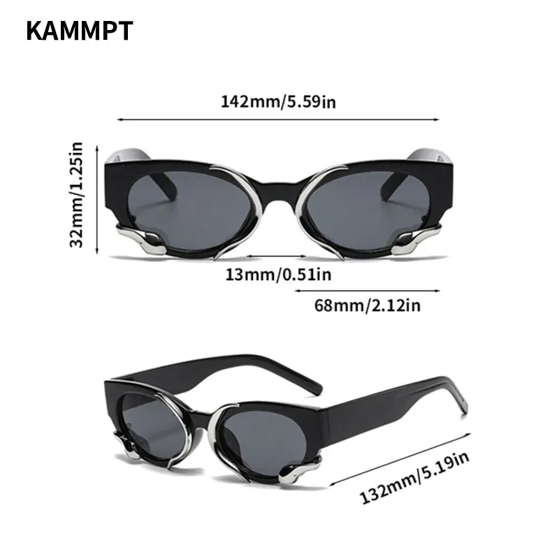 Trendy Cat Eye Round Snake Wrapped Sunglasses