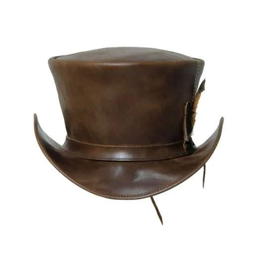 Wedding Groom Leather Top Hat
