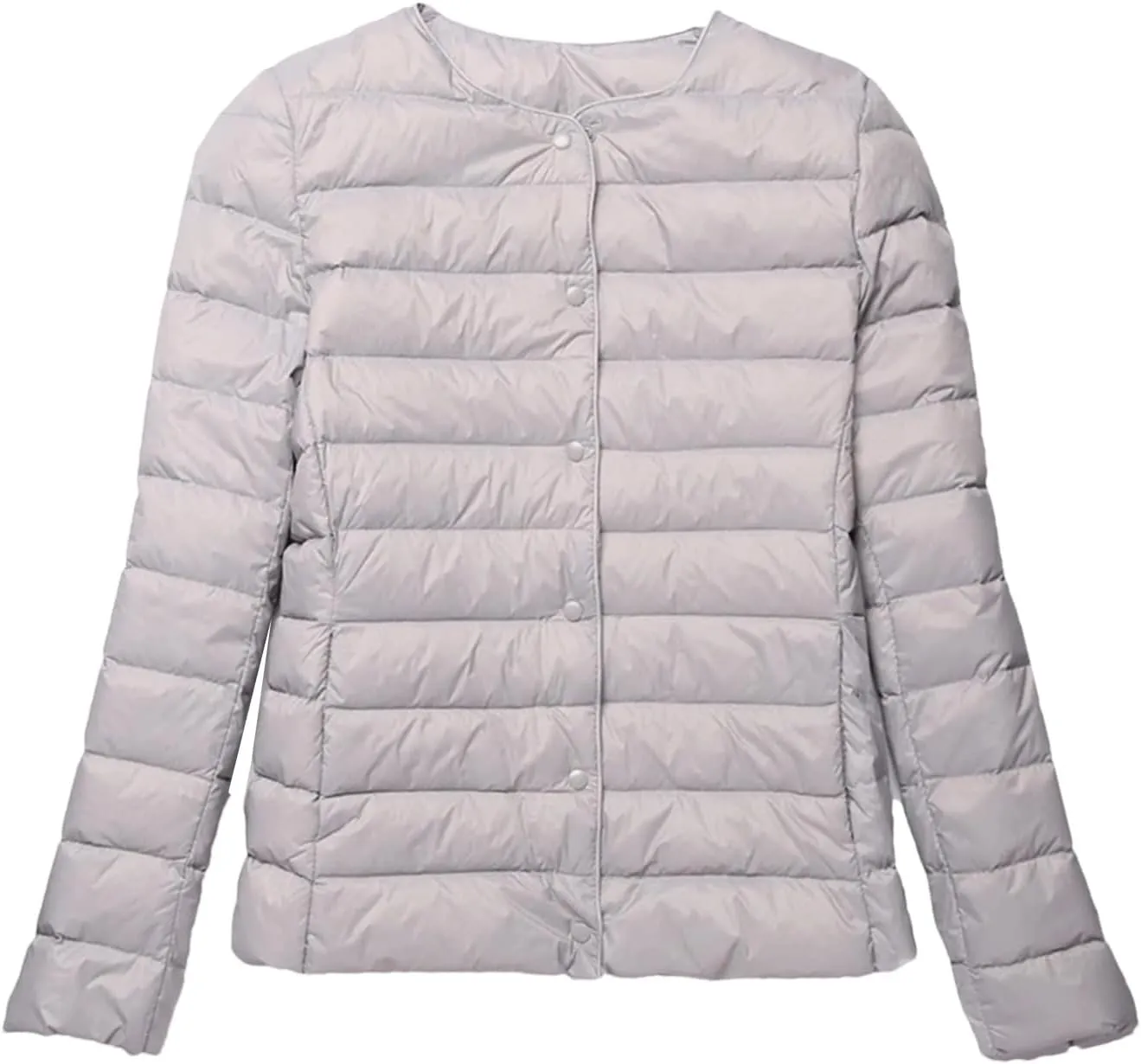 Winter Slim Women Duck Down Jacket Light Short Coat Thin Puffer Jacket Womens Lightweight Coat