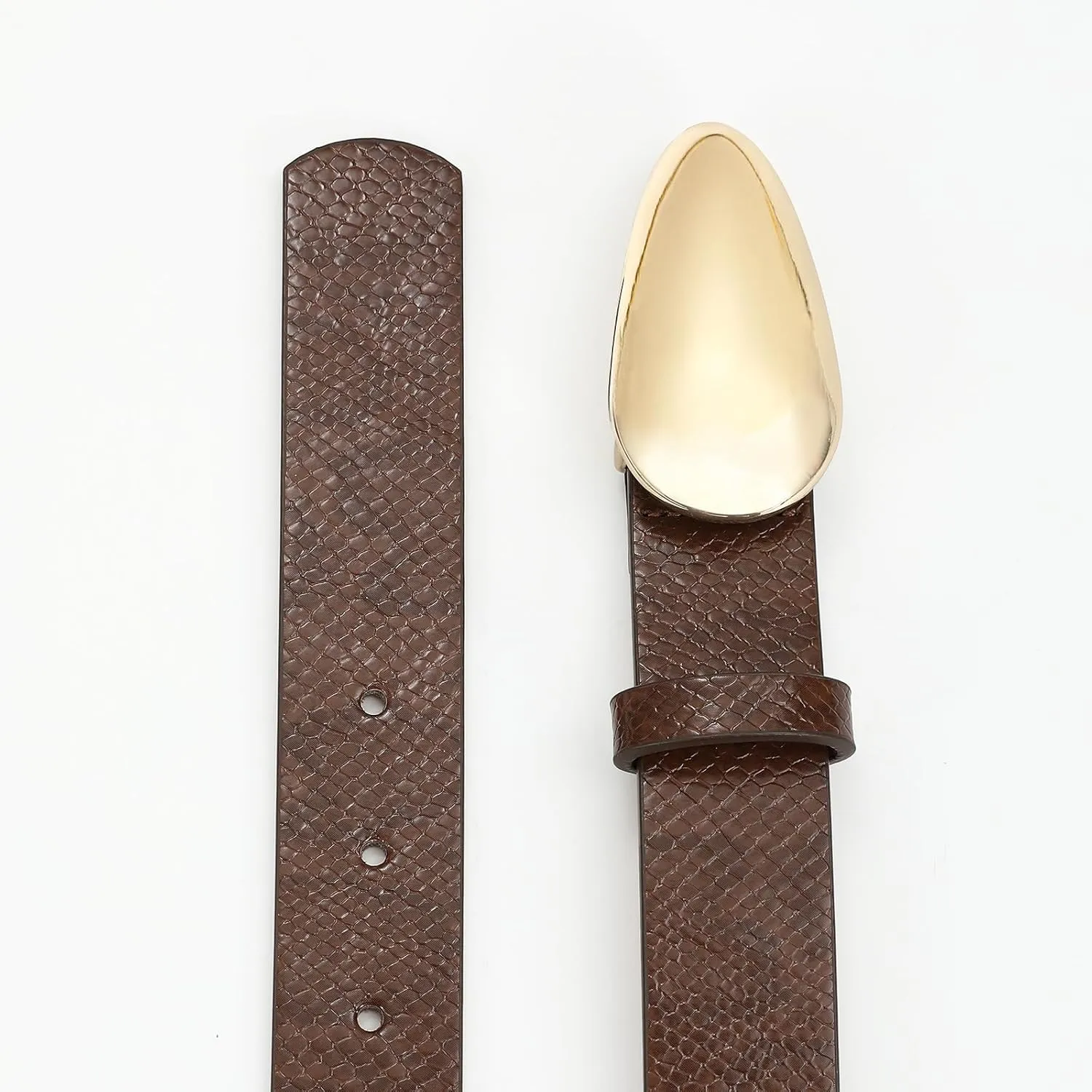 Women Leather Belt Fashion Belt for Women Gold Buckle Perfect for Jeans