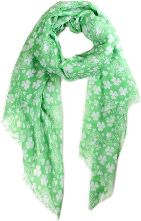 Women St Patrick's Day Print Light Weight Long Scarf