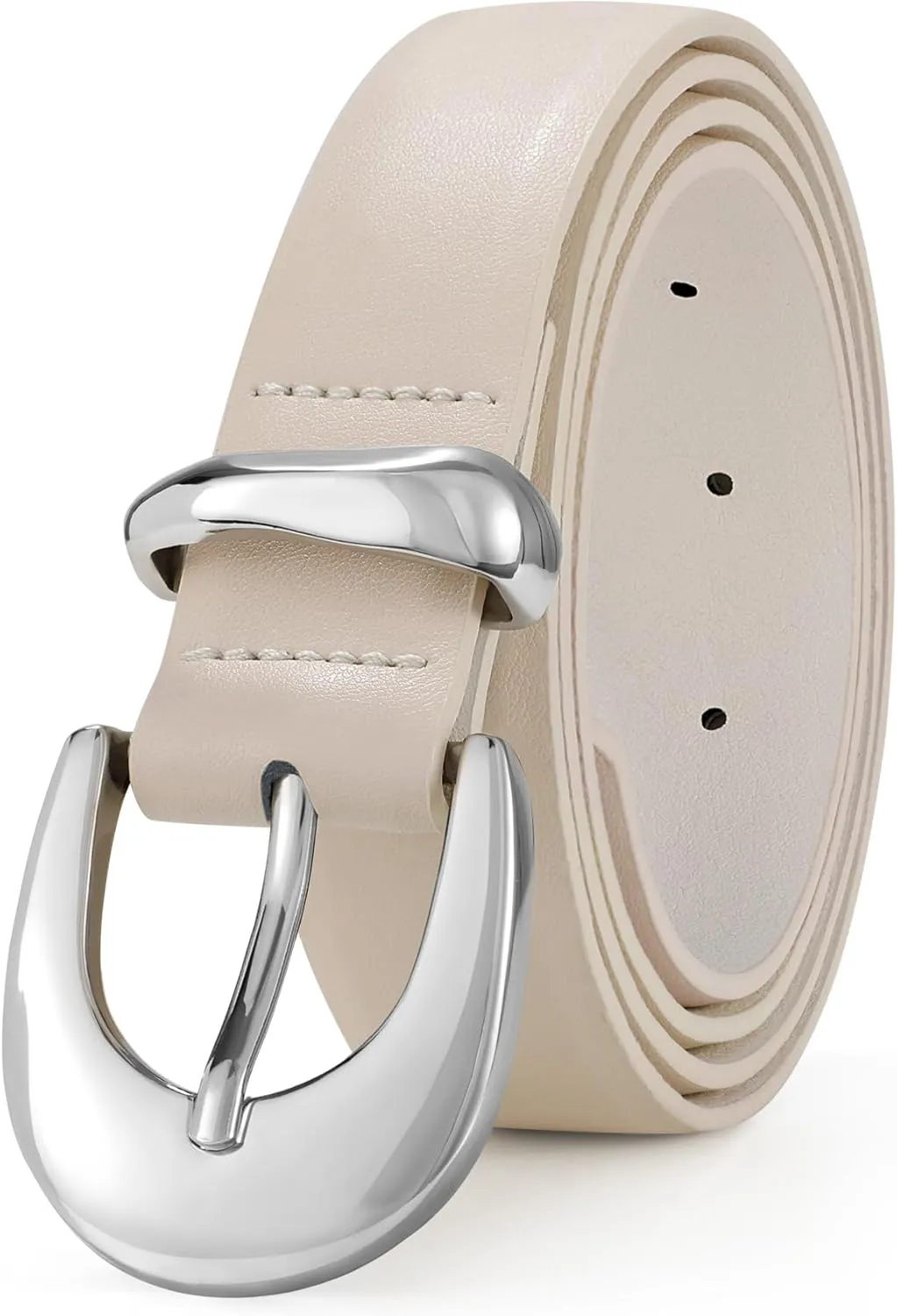 XZQTIVE Women Leather Belt for Jeans Pants Ladies Fashion Skinny belt with Gold Silver Buckle