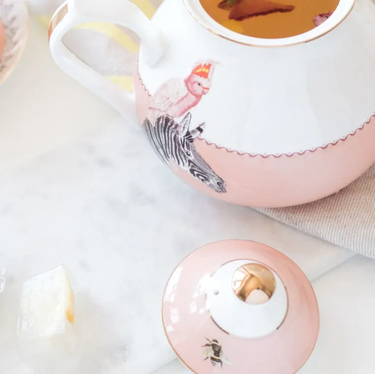 Yvonne Ellen Zebra & Parrot Teapot