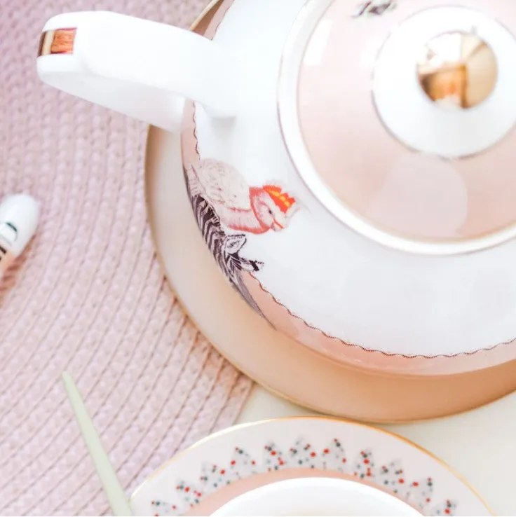 Yvonne Ellen Zebra & Parrot Teapot