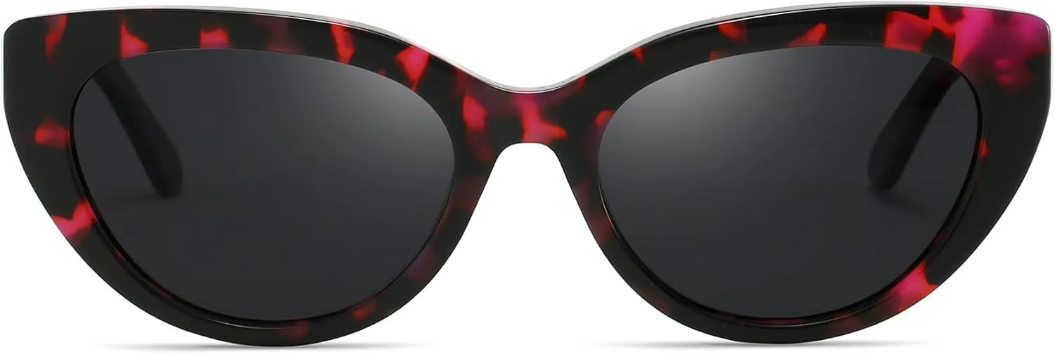 ZENOTTIC Trendy Polarized Women Sunglasses: Retro Cateye Shades for Ladies - Sun Glasses with UV400 Protection
