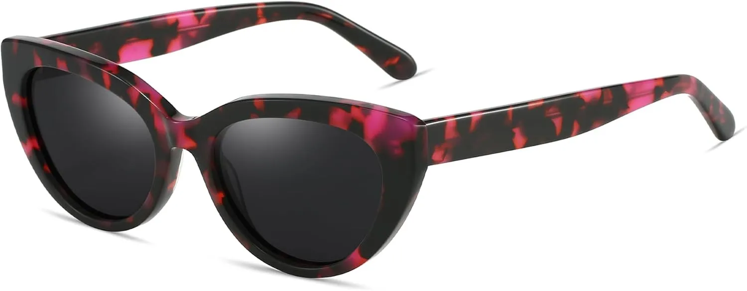 ZENOTTIC Trendy Polarized Women Sunglasses: Retro Cateye Shades for Ladies - Sun Glasses with UV400 Protection